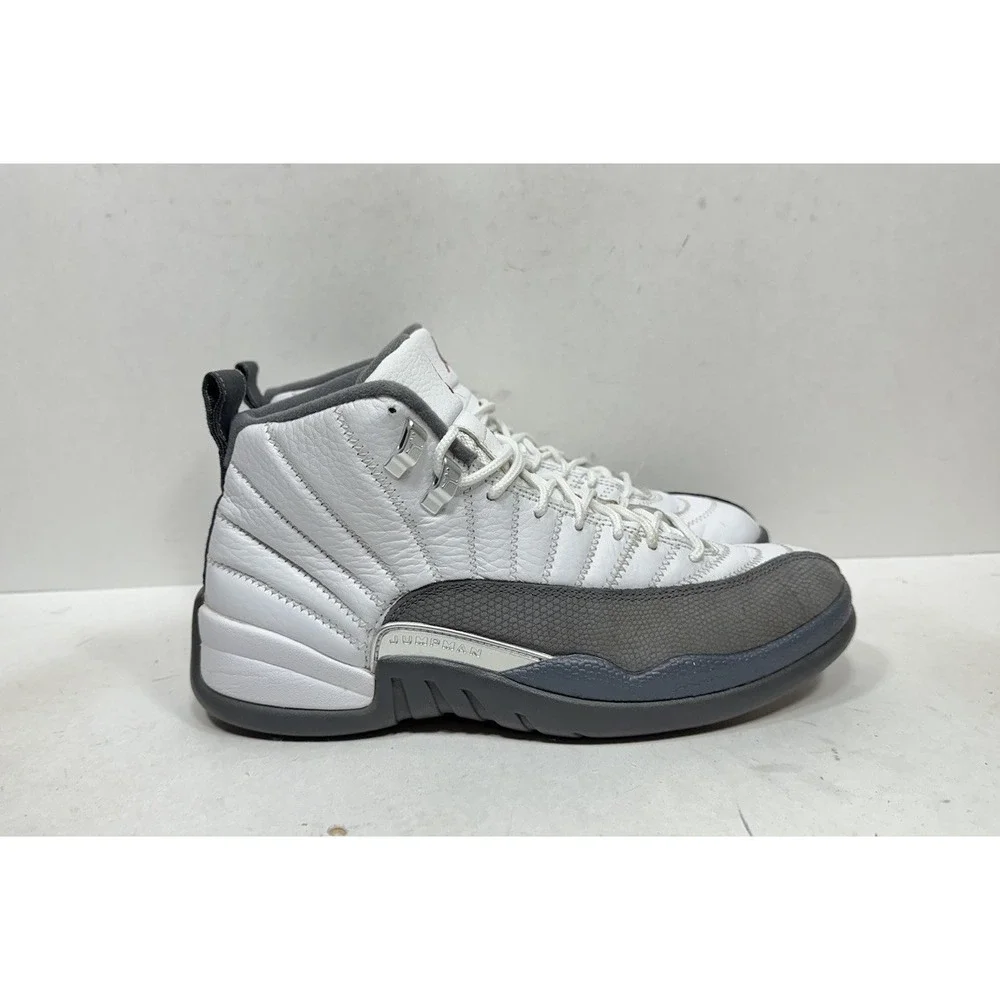 Nike Air Jordan 12 Retro Dark Grey 130690-160 Men's Size 8.5 White Gray
